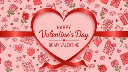 Happy valentine's day heart isolated on white background