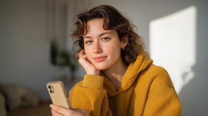 A young adult tracking blemish improvements on a smartphone app with progress photos and daily logs — acne monitoring, digital skincare tracking, and self-improvement routine. cinematic color