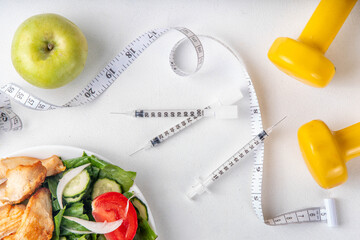 Weight loss injection. Insulin resistance, diabetes, weight loss concept
