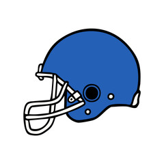 American football helmet vector clipart with clean lines and bold color, ideal for team logos, sports branding, and apparel graphics.