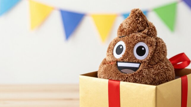 Smiling Poop Emoji Plush in Gift Box
