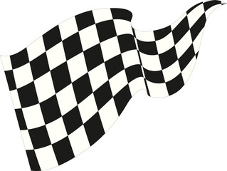 checkered flag on white background