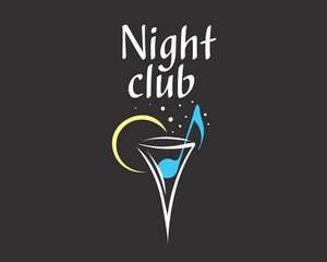 Vector hand-drawn logo for a nightclub