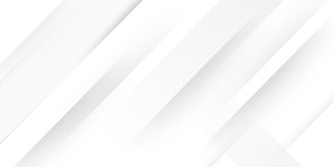 Obraz premium Elegant abstract background with grey lines with shadow. modern abstract gray line light dynamic shape composition background. Gray and white geometric background with copy space. , Modern design. 