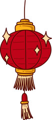 chinese New Year Lantern Decoration Illustration