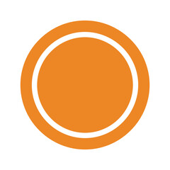 Simple orange circle icon on white background