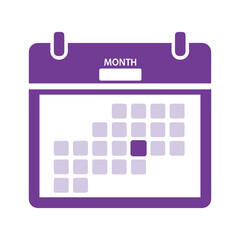 Calendar icon highlighting a specific date in a month