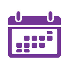 Calendar icon representing scheduling and planning