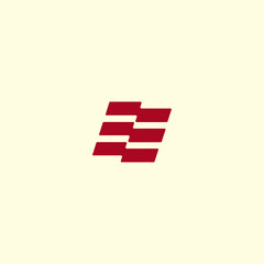 Flag stripe logo icon flat vector design