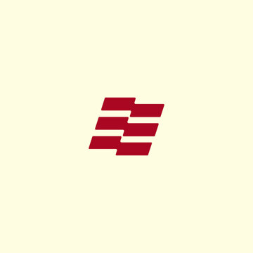 Flag stripe logo icon flat vector design