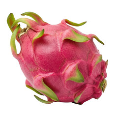 Fresh ripe pink tropical exotic dragon fruit, healthy and delicious pitaya with vibrant green scales