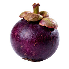 Delicious fresh ripe purple mangosteen fruit. single organic tropical food with sweet juicy flavor, full of nutrition