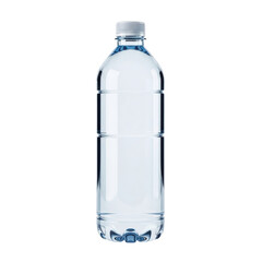 Clear Water Bottle Isolated Black