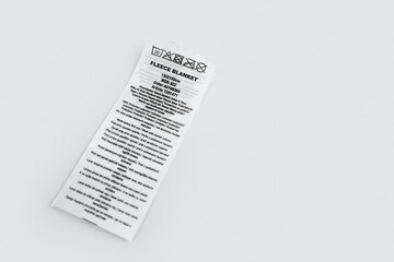 Care label for a fleece blanket © OttoPles
