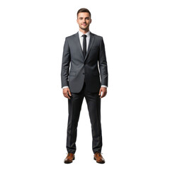 Man Businessman Suit Black Background