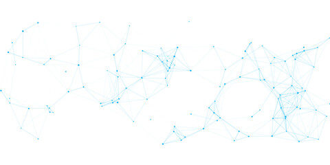 Abstract geometric background with connecting dots and lines with low poly triangle shapes. Polygonal Mesh Background Vector design digital technology concept Global network connection data structure	