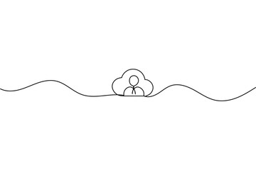 Obraz premium Continuous one line drawing of world globe for international business connection