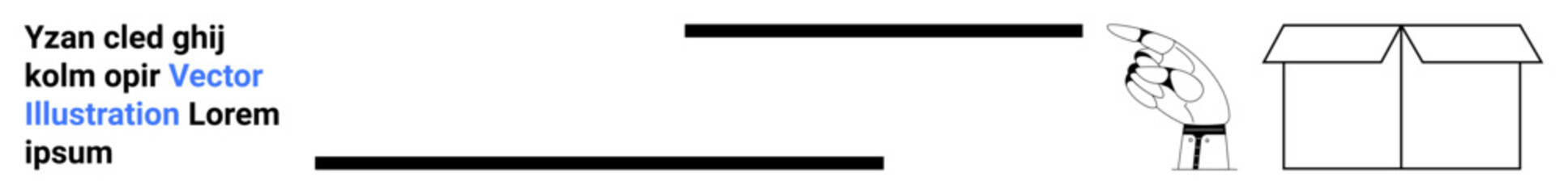 E-commerce, decision-making, packaging, delivery services, abstract ideas, conceptual brainstorming. Hand pointing at an open box with space available for text. E-commerce and decision-making