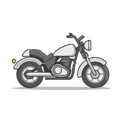 Obraz premium Motorcycle Illustration Classic Heavy Bike Vehicle Design Concept Isolated