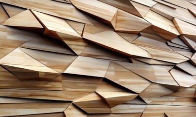 Dynamic facade geometric wood panels architecture abstract texture pattern