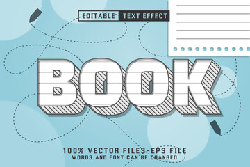 Book Editable Text Effect