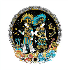 双子座。星占い。星座。神話