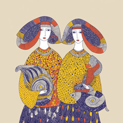 双子座。星占い。星座。神話