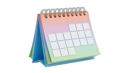 Colorful spiral-bound planner