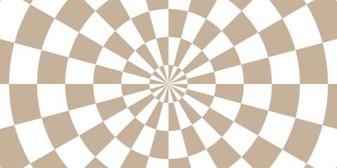 Simple Flat Style Circle Dartboard with Checker Pattern Target Game