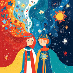 双子座。星占い。星座。神話