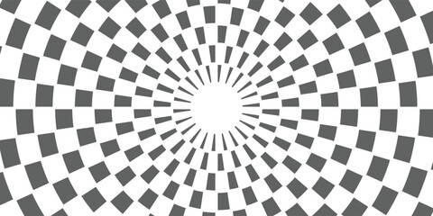 Simple Flat Style Circle Dartboard with Checker Pattern Target Game