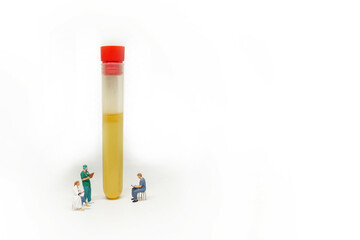 Urine sample in a test tube