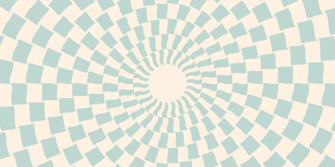 Geometric vector background Pattern style. Checkered circles concentric groovy background