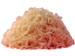 Noodles Against Pink Background
