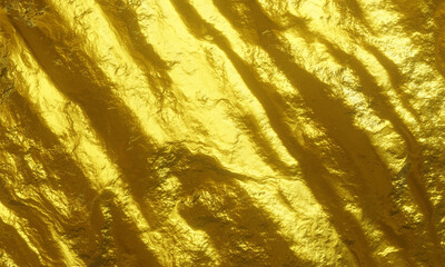 Abstract gold background. Wavy golden texture