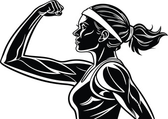 Female strength and empowerment illustration