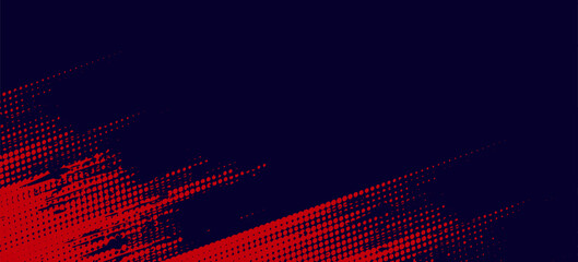 Halftone dots red and blue color pattern gradient grunge texture background. Dot pop art comic sport style vector illustration. grunge vector dots