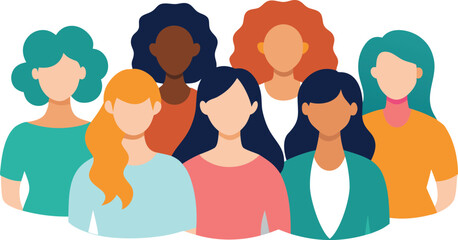 Diverse group of women symbolizing unity and empowerment