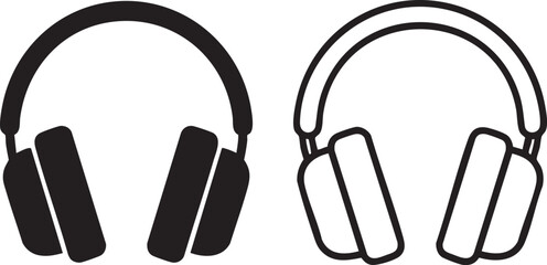 Obraz premium headphone icon, symbol, logo illustration, music symbol, icon vector, headphones design