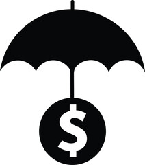 business risk silhouette vector icon