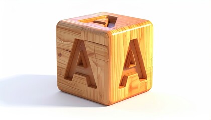 Wooden block with multiple "A" cutouts, casting shadow