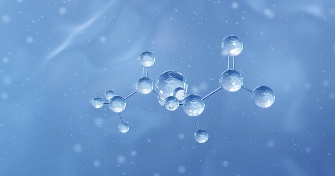 Zinc acetate rotating molecular structure, 3d model of e650
