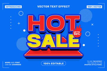 Hot Sale 3D Text Effect Template &ndash; Editable Vector Style