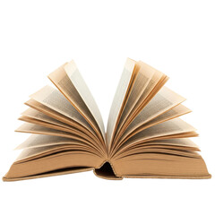 Fototapeta premium Open Book Pages Fanned Against Black