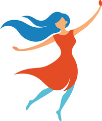 Empowered woman celebration illustration