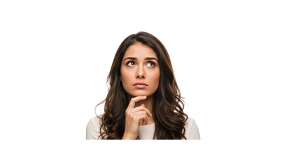 Thoughtful Woman Looking Up