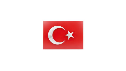 Obraz premium Turkey flag square icon