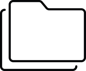 Simple outline icon of file folders