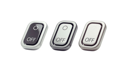 Off switch buttons in a row illustration