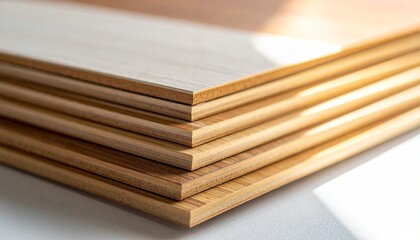 Clean Photography of Densely Stacked Thin Wood Sheets with Uniform Striped Pattern